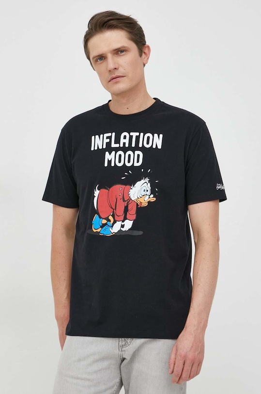 MC2 Saint Barth t-shirt bawełniany nadruk czarny ARN0001