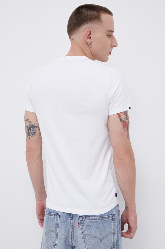 Odzież Superdry T-shirt bawełniany M1011170A.01C biały