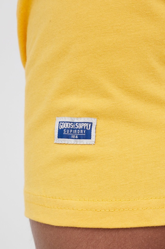 Superdry T-shirt bawełniany M1011213A.RUA żółty