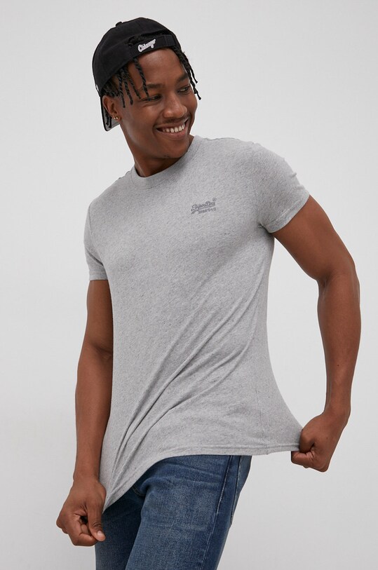Хлопковая футболка Superdry серый M1011245A.B3D