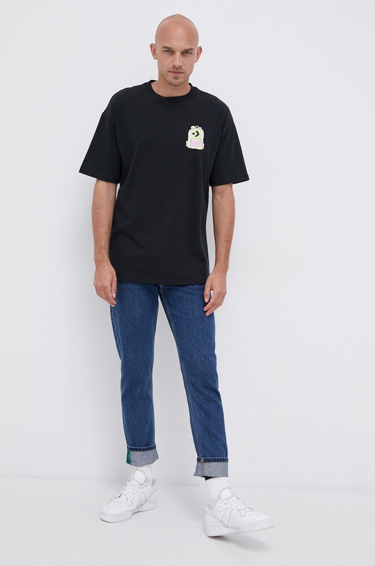 Oblečení Bavlněné tričko Converse 10022038.A04 černá