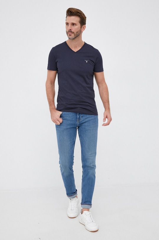 Gant T-shirt bawełniany 234104 234104 granatowy SS24