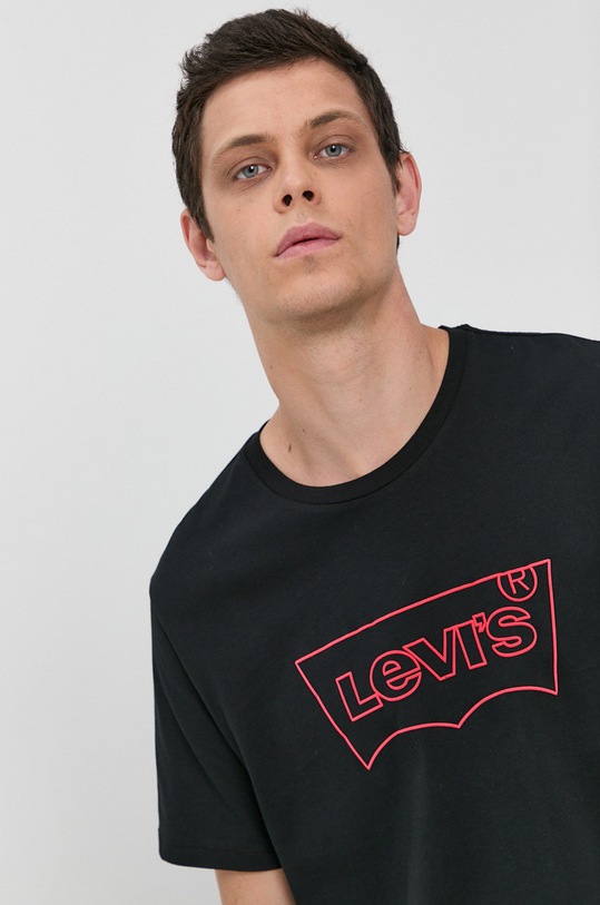 Odzież Levi's T-shirt bawełniany A2823.0005 czarny