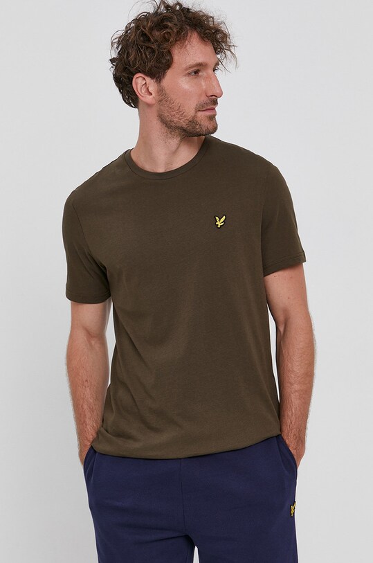 Oblečenie Lyle & Scott - Bavlnené tričko TS400VOG.W485 zelená