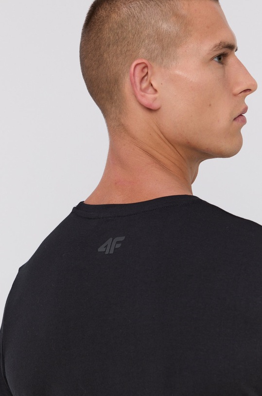 4F Tricou din bumbac D4L21.TSM211 negru