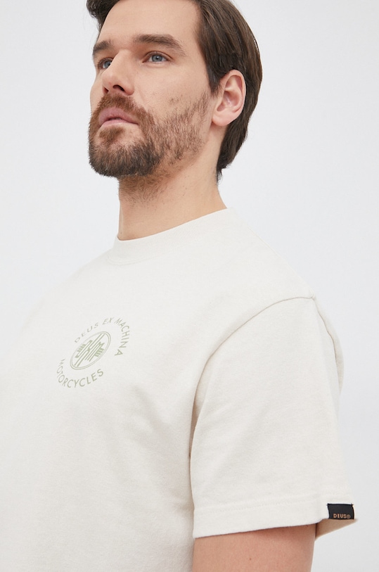 Odzież Deus Ex Machina T-shirt bawełniany DMW2011242 beżowy
