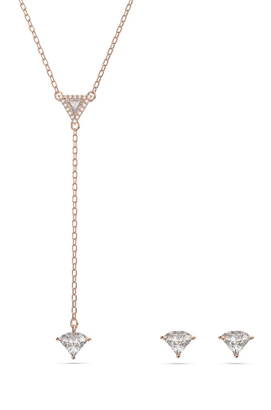 Ogrlica in uhani Swarovski srebrna 5643730