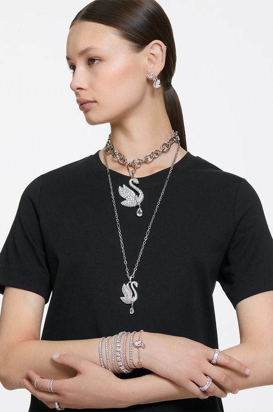 Swarovski kolczyki Stilla różowy 5639135