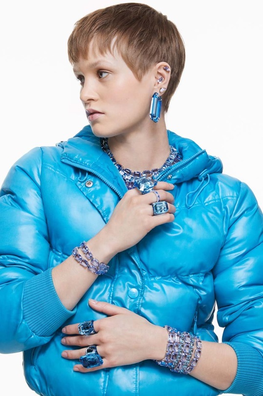 Σκουλαρίκια Swarovski Lucent μπλε 5633950