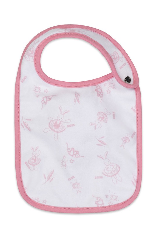 Djevojčice BOSS Podbradnjak za bebe (3 - pack,) J98388.G roza