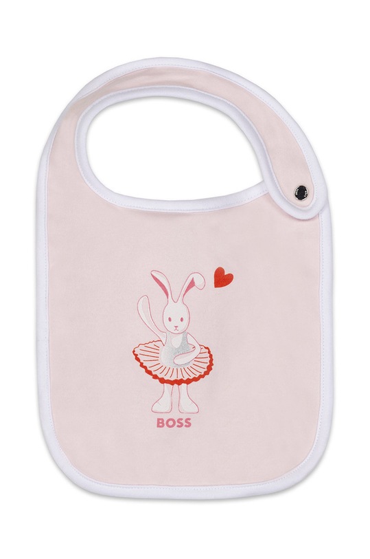 BOSS Podbradnjak za bebe (3 - pack,) roza J98388.G