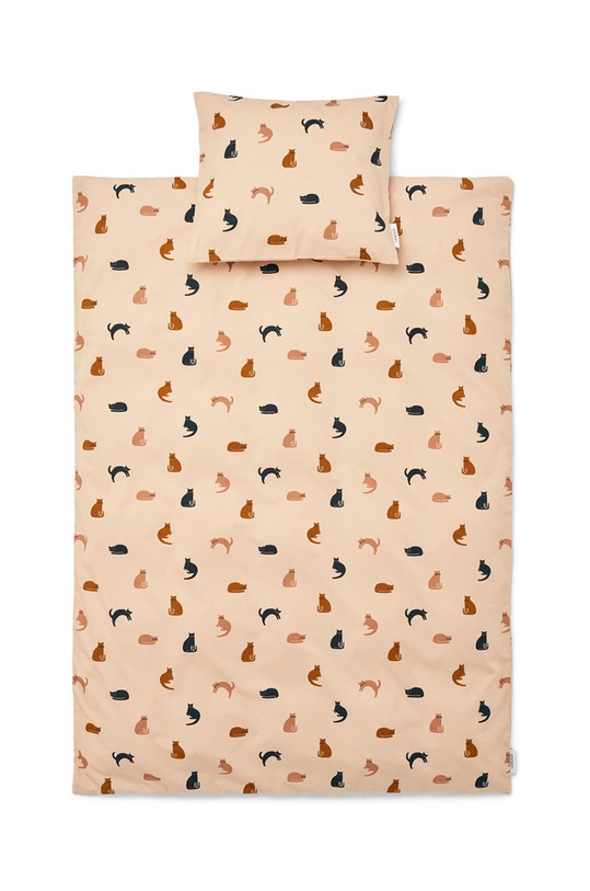 Liewood lenjerie de pat din bumbac pentru copii Carmen LW14917 bej AW23