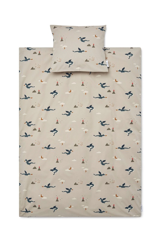 Liewood lenjerie de pat din bumbac pentru copii Carmen LW14917 bej AW23