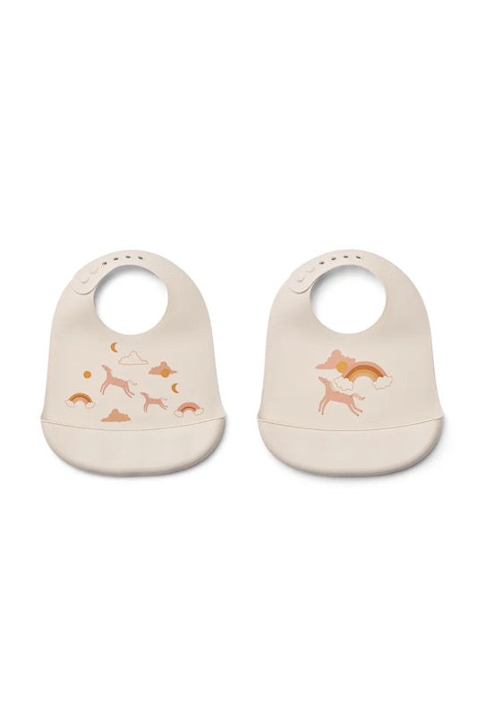 Дитячий слюнявчик Liewood Tilda 2-pack помаранчевий LW15128
