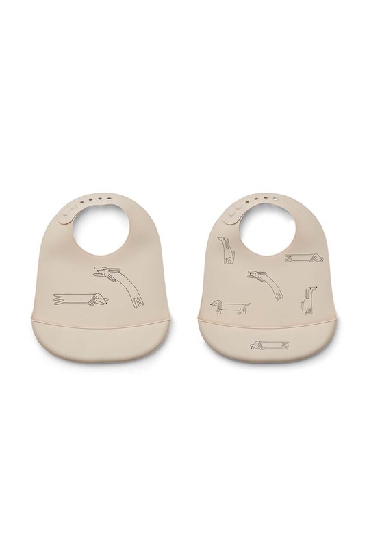 Liewood śliniak niemowlęcy Tilda 2-pack 2-pack brązowy LW15128