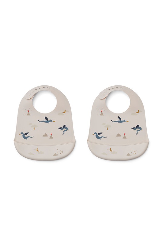 Liewood śliniak niemowlęcy Tilda 2-pack LW15128 beżowy AA00