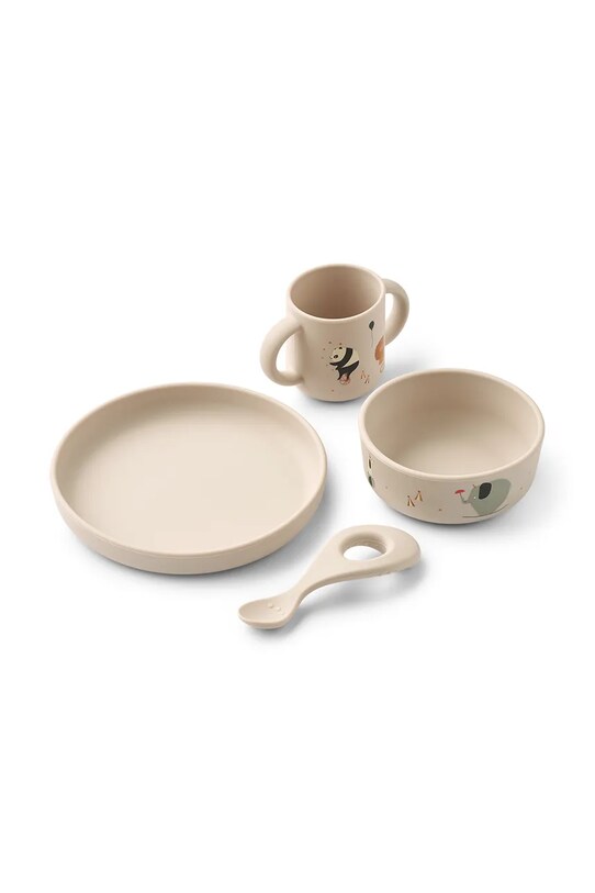 Liewood set de cină pentru copii Vivi bej LW15135