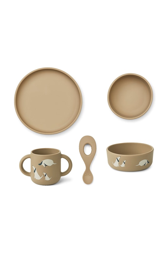 Chłopiec Liewood zestaw obiadowy dla dzieci Vivi LW15135 beżowy