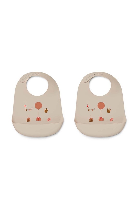 Liewood śliniak niemowlęcy Tilda 2-pack 2-pack pomarańczowy LW12711