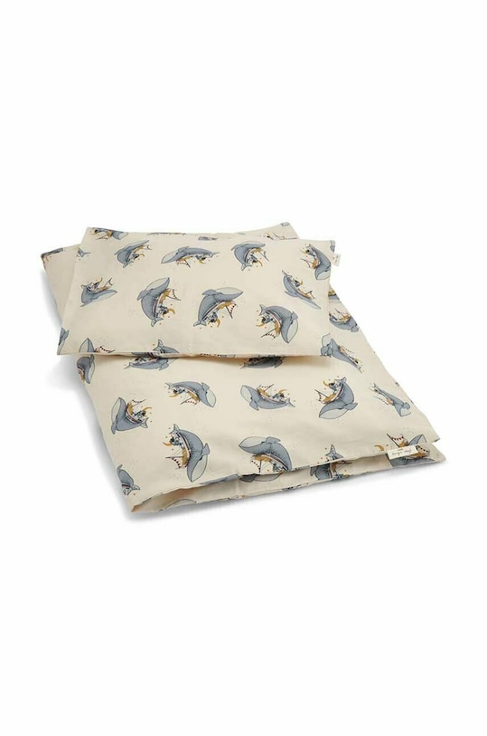 Konges Sløjd lenjerie de pat din bumbac pentru copii BABY BEDDING GOTS 70X100 albastru KS3928