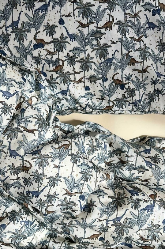 Konges Sløjd lenjerie de pat din bumbac pentru copii BABY BEDDING GOTS 70X100 KS3928 albastru SS23