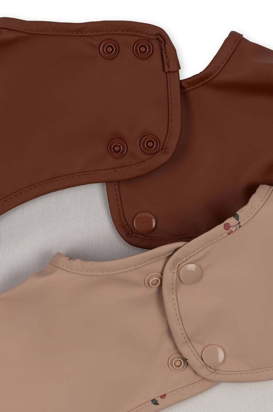 Мальчик Детский слюнявчик Konges Sløjd 2 шт 2 PACK DINNER BIB WITH SLEEVES KS2474 бежевый