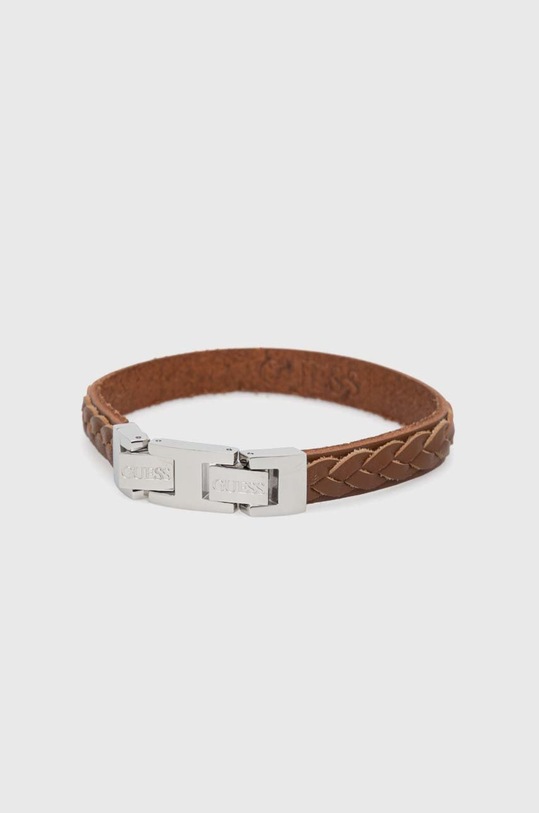 Δερμάτινο βραχιόλι Guess JUMB02.143JW καφέ AW22