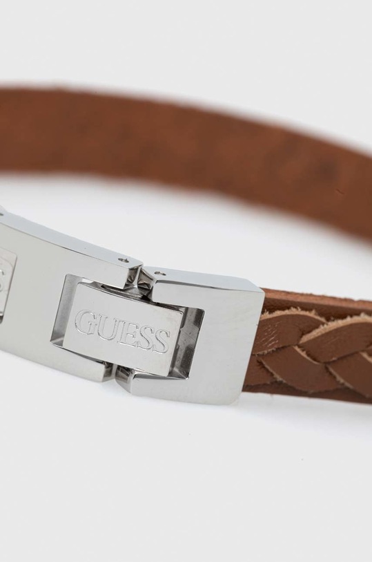 Αξεσουάρ Δερμάτινο βραχιόλι Guess JUMB02.143JW καφέ