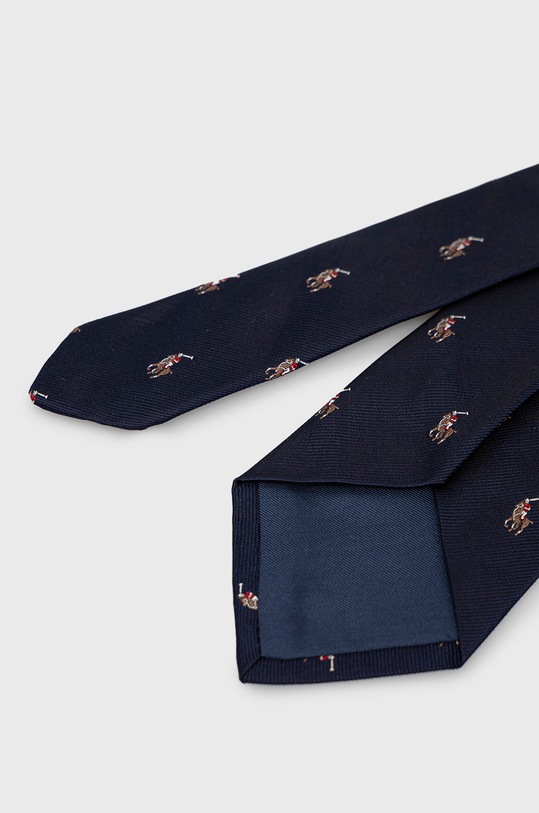Μεταξωτή γραβάτα Polo Ralph Lauren 712883557003 σκούρο μπλε AW22