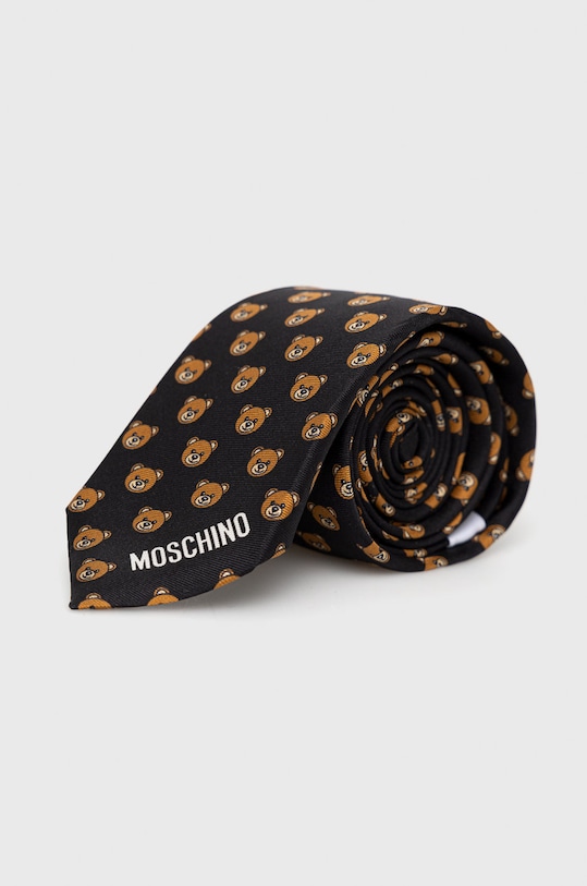 Moschino krawat jedwabny czarny M5260.55059