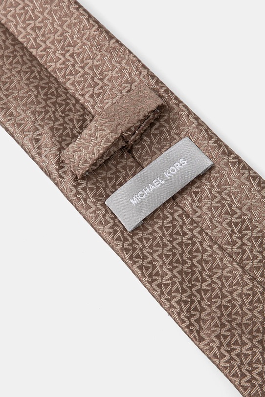 Hodvábna kravata Michael Kors MK0DT00003 béžová AW24