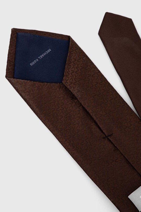 Hodvábna kravata Michael Kors MK0DT00003 hnedá AW24