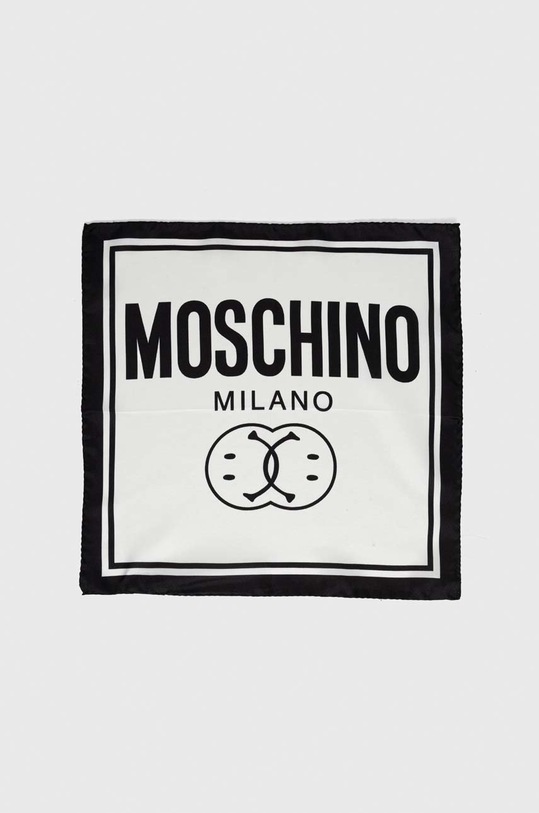 Аксесоари Копринено джобно каре Moschino x Smiley M5690.50209 бял