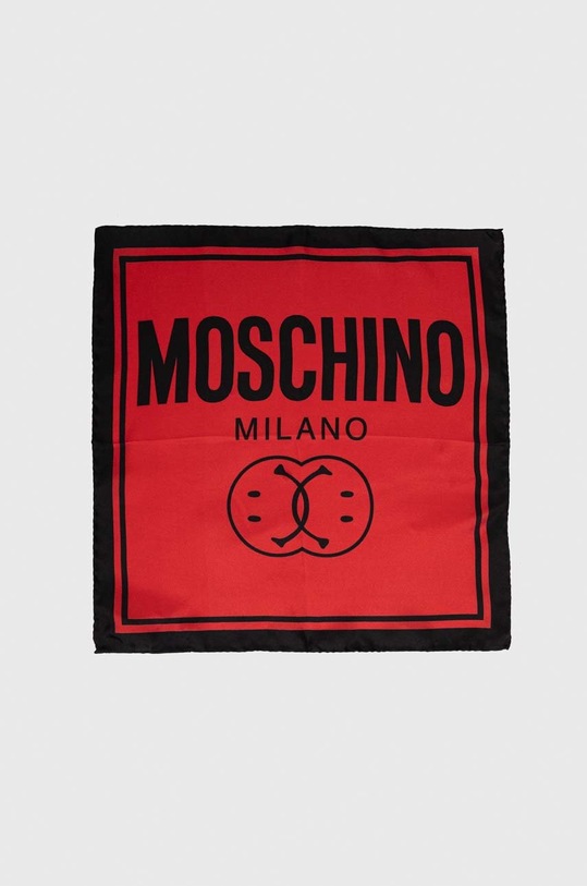 Akcesoria Moschino poszetka jedwabna x Smiley M5690.50209 czerwony