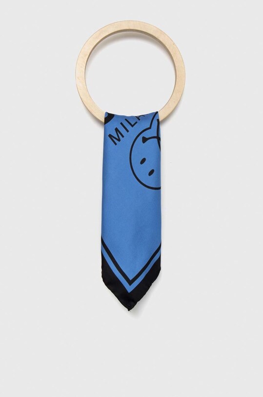 Μεταξωτό μαντήλι τσέπης Moschino x Smiley μπλε M5690.50209
