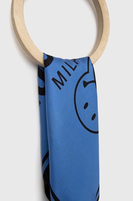 Μεταξωτό μαντήλι τσέπης Moschino x Smiley M5690.50209 μπλε AW22