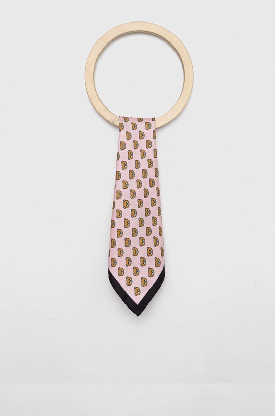 Moschino poszetka jedwabna Planet friendly różowy M5261.E5000