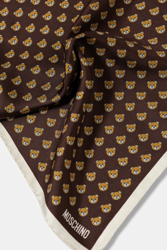 Akcesoria Moschino poszetka jedwabna M5261.E5000 brązowy