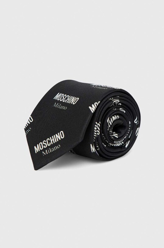 Шелковый галстук Moschino чёрный M5175.55059