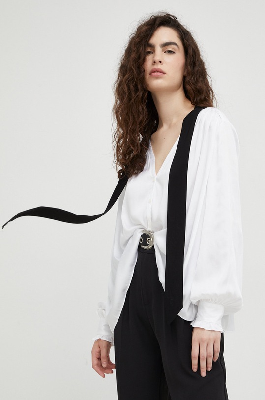 The Kooples koszula pozostałe biały FTOP25020K