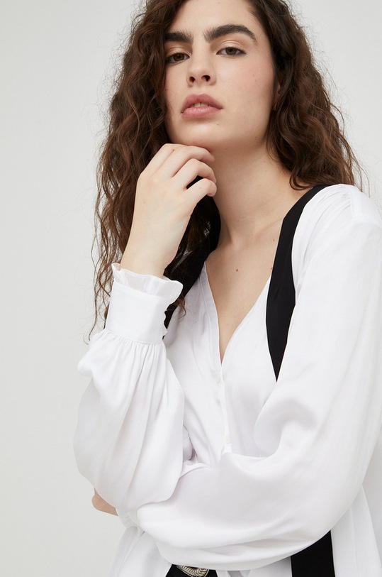 The Kooples koszula biały FTOP25020K