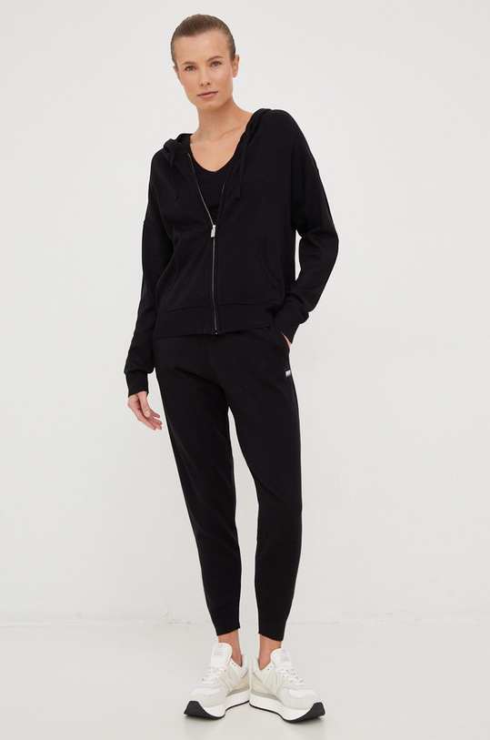 Dkny top z domieszką wełny DP2T8443 czarny AW22