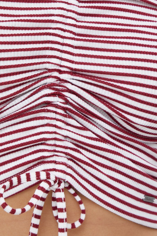 Μπλουζάκι Pepe Jeans PL505347.286 μπορντό