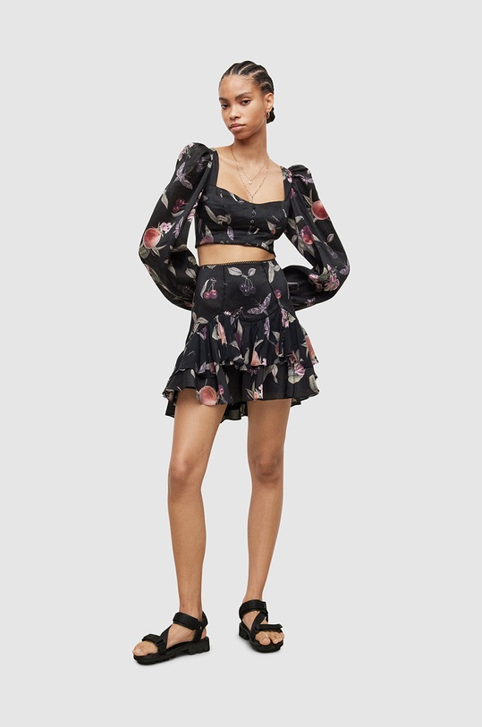 AllSaints bluza din in WM220W negru AW22