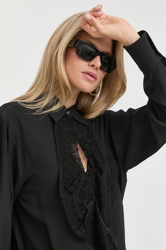 Victoria Beckham koszula jedwabna czarny 1322WSH003732C