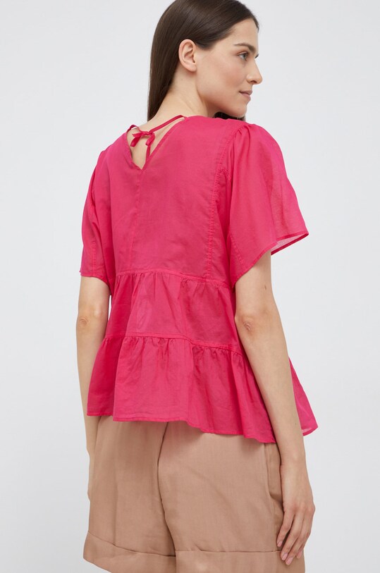 Îmbrăcăminte Sisley bluza din bumbac 5MWVLQ032.2C9 roz