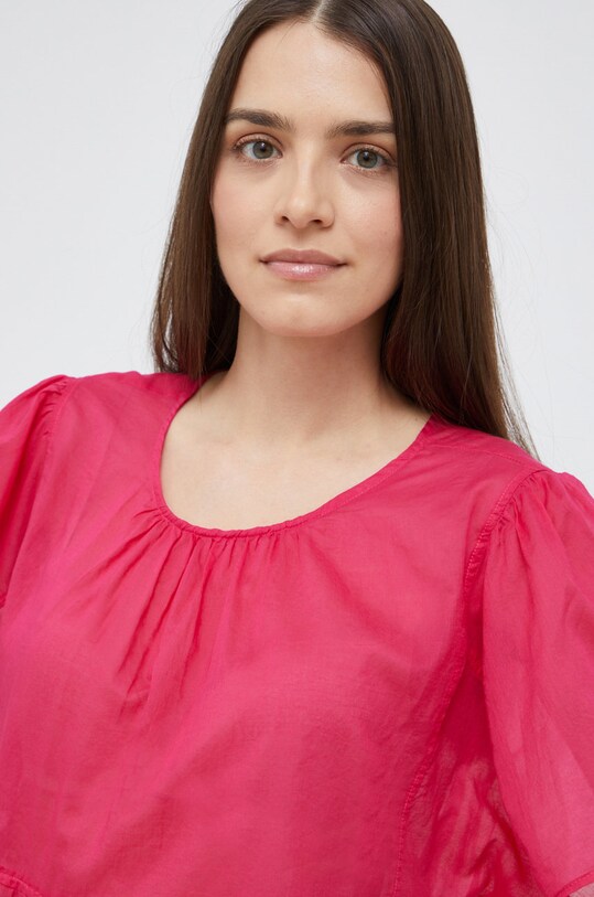 Sisley bluza din bumbac roz 5MWVLQ032.2C9