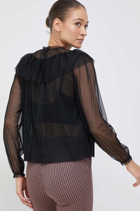 Odzież Sisley bluzka 5T22LQ02Z.100 czarny