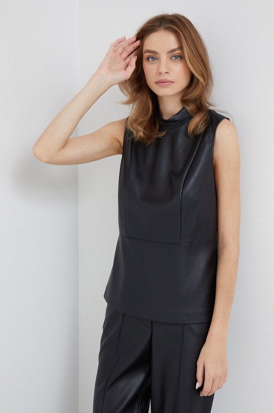Sisley bluzka czarny 5MTMLQ01Q.100