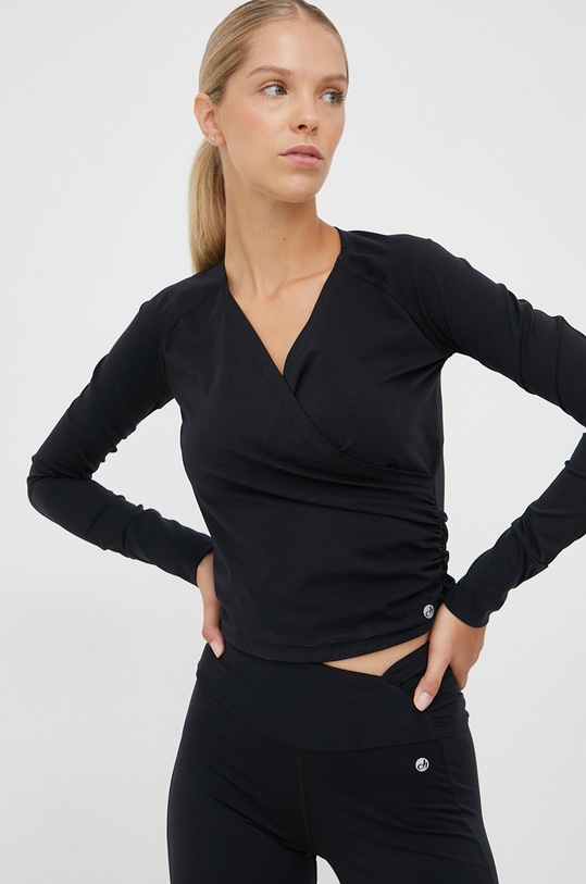 Deha longsleeve z elastanem czarny B74432.10009